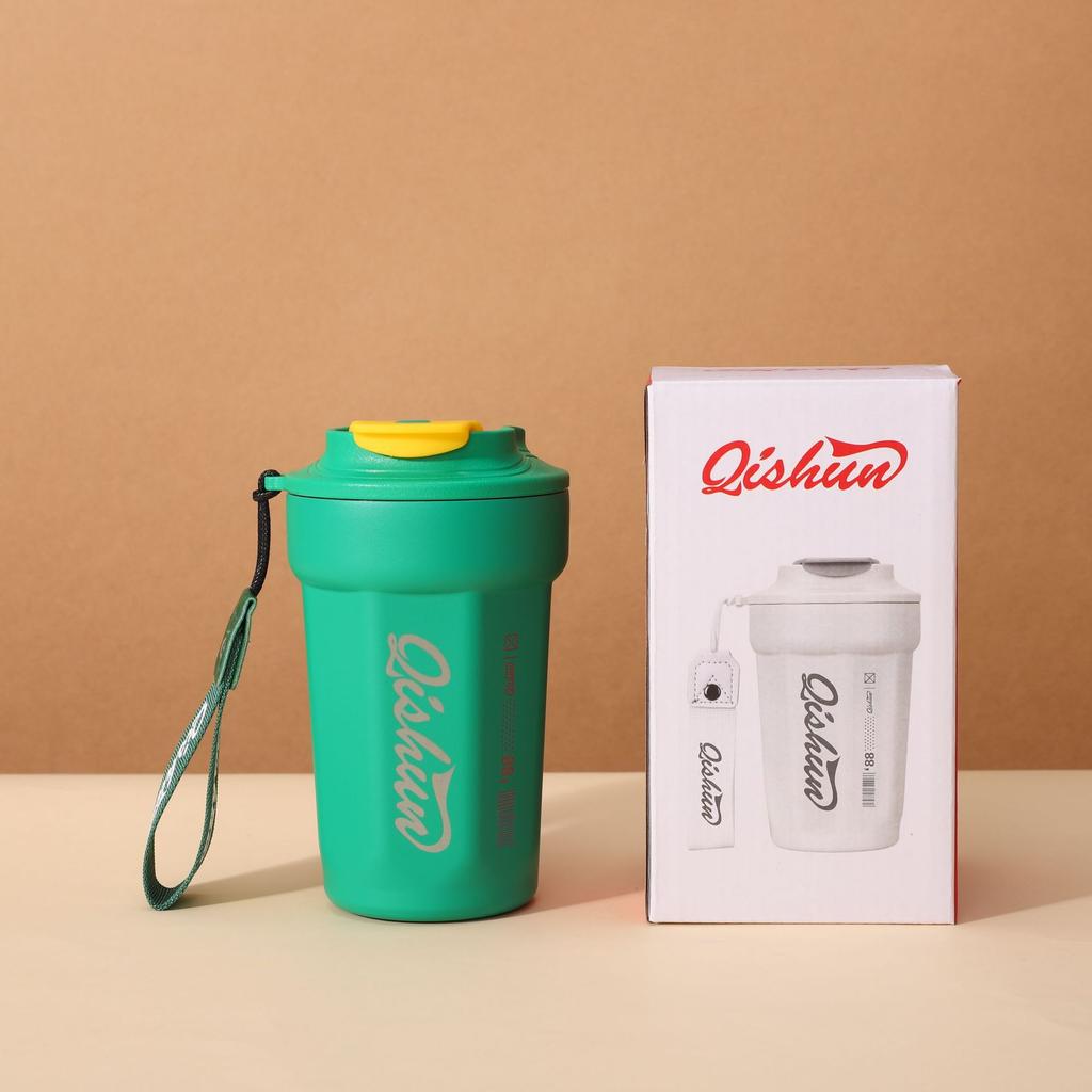 High Value Coffee Cup 316 Stainless Steel Thermal Insulation Cup Portable Outdoor Accompanying Rope Car Cup