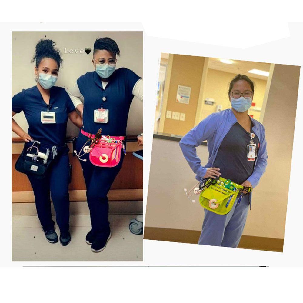 Multi-Compartment Nurse Fanny Pack Waterproof Nurse Organizer Belt PVC Nurse Pouch Case  Women