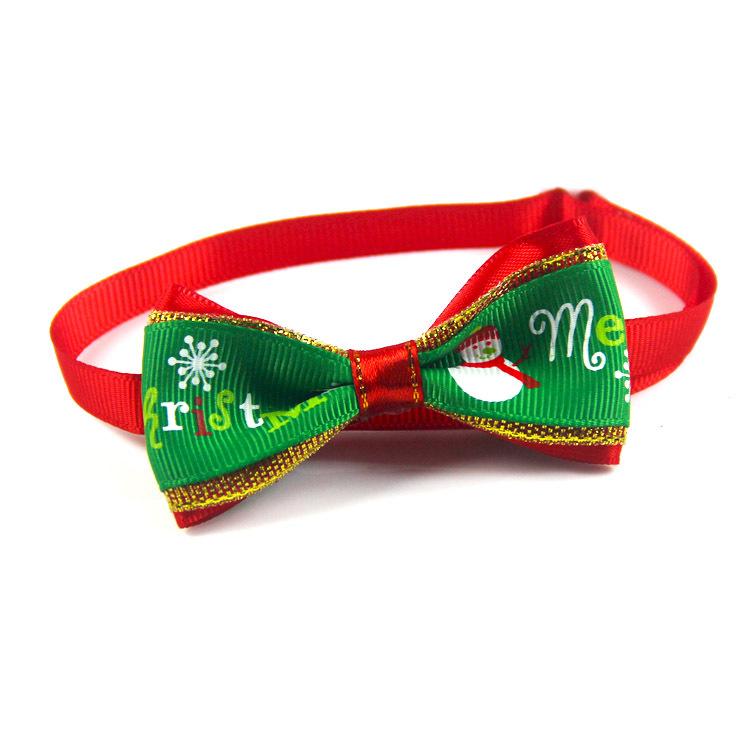 Christmas Small Dogs Collar Attachment Bow Ties Xmas Parties Puppies Cats Collar Charms Accessories Slides Bowties Assorted