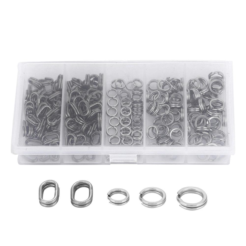 

200pcs Stainless Steel Double Split Ring Connector Fishing Tackle Accessories