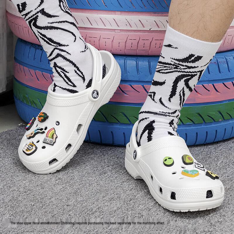 Классические унисекс кроксы Crocs EU 36-37 белый