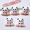 10 Pcs New Kawaii Cartoon Animal Pink Panda Spoonson Series Resin Scrapbook Diy Jewelry Children Gift Hairpin Accessories A86
