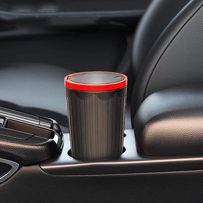 Car Trash Can Cup Holder Automotive Garbage Cans Waterproof Small Garbage Bin Cup Holder Compact Rubbish Bin For SUV Cars