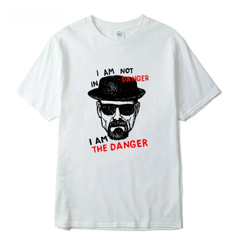T-shirt 100% Cotton Short Sleeve Breaking Bad T-shirt Casual Heisenberg Print Tshirt Cool T-shirt Male Tops