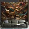 Fantasy Kleiner Fuchs Thema Digitaldruck Polyester Wandbehang Wandteppich Dekorativ Wohnzimmer Schlafzimmer Büro Hintergrund Geschenk