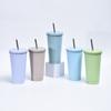 Stainless Steel Mug Large Capacity with Suction Cup Portable Outdoor Car Mug Simple Solid Design