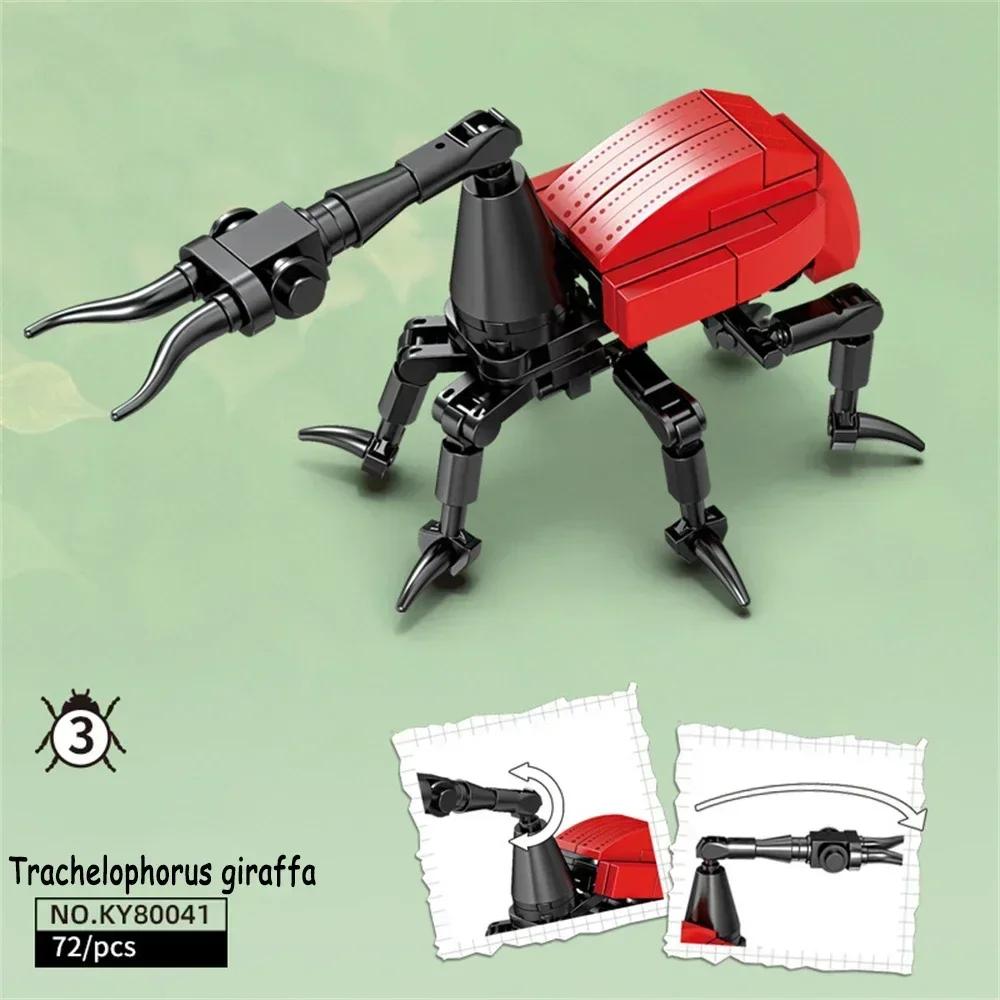 Rhinoceros Beetle Colorful Insect 3D Model Building Blocks Toy Easy Assembly Puzzle Toys Perfect Holiday Gift for Kids Birthday