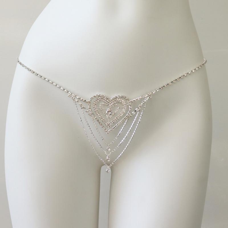 Heart Shap Layered Waist Chain with Tassels Designing, Belly Jewelry Hip Decoration for Parties and Everyday Wear