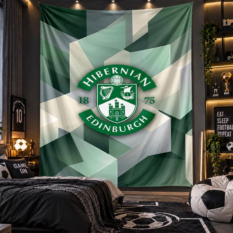Wandbehang Tapisserie Hibernian FC Drucktuch für Wohnzimmer Schlafzimmer Heimdekoration