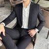 Completo da uomo a righe alla moda casual elegante due pezzi stile britannico abbigliamento formale