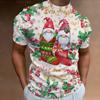 Funny Santa Claus Print Christmas T-Shirts 3d Oversized Tops Tees Mens Shirts Summer Holiday Casual O-Neck Male Harajuku Clothes