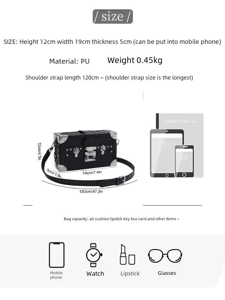 Trendy Box Messenger Bag: Stylish High-End Design for Men & Women