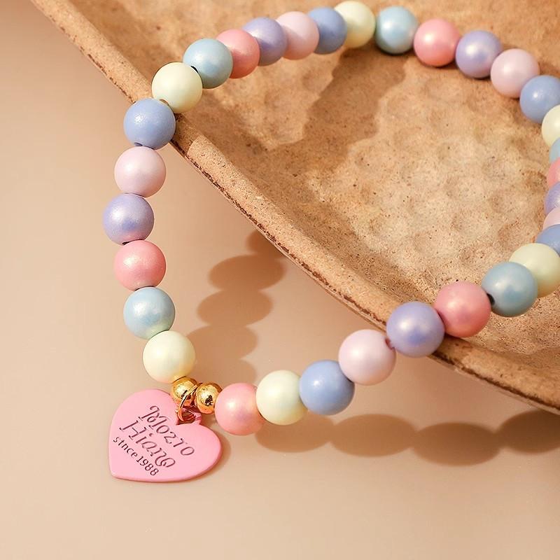 Heart Pendant Pet Pearl Collar Colorful Beads Dog Necklace Cat Collar Puppy Accessories Dog Chain Chihuahua Pet Wedding Jewelry