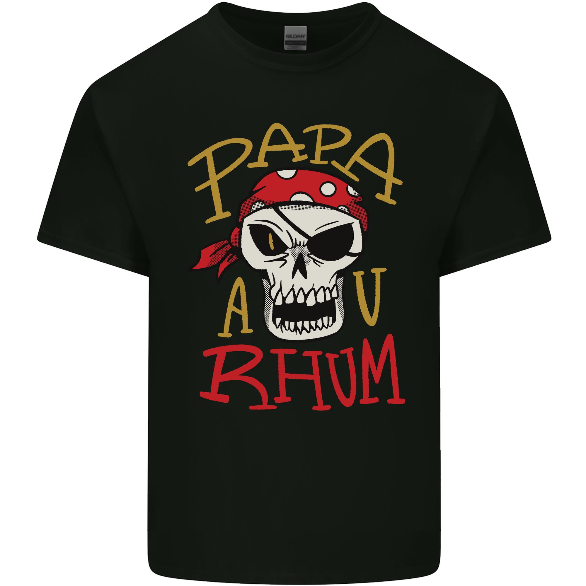Papa AV Rum Funny Pirate Alcohol Fathers Day Unisexs Light Cotton TShirt S