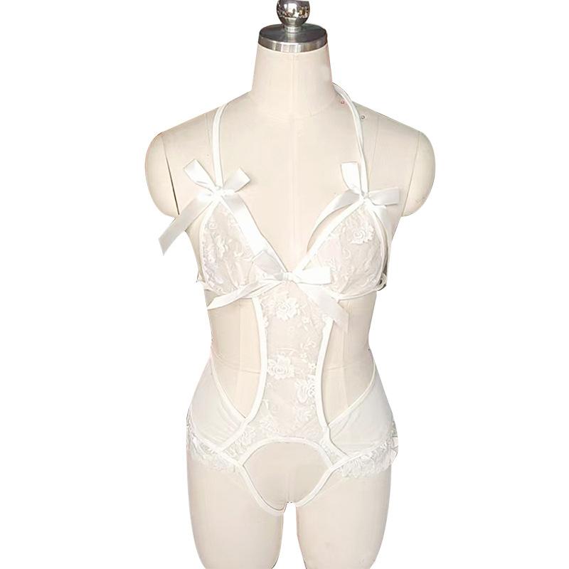 Sex underwear pure desire purple lace onesie sexy open crotch free temptation sex uniform