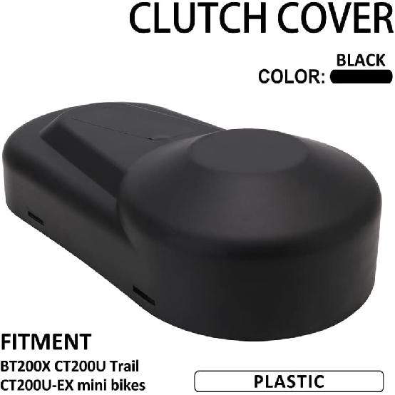 Clutch Cover,Mini Bike Clutch Cover Guard Plastic for CT200U Trial CT200U-EX BT200X Predator 212CC 196CC 200CC Black
