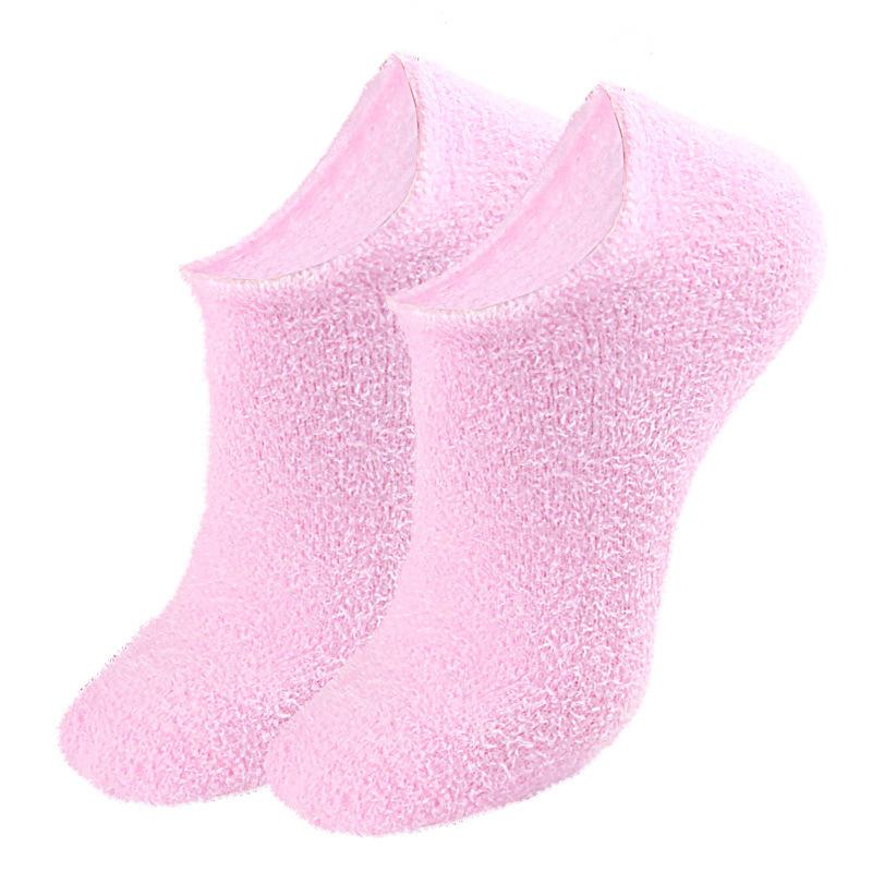 Feather Yarn Gel Heel Socks Hand and Foot Gel Touch Screen Gloves Plant Full Socks Five-finger Gloves