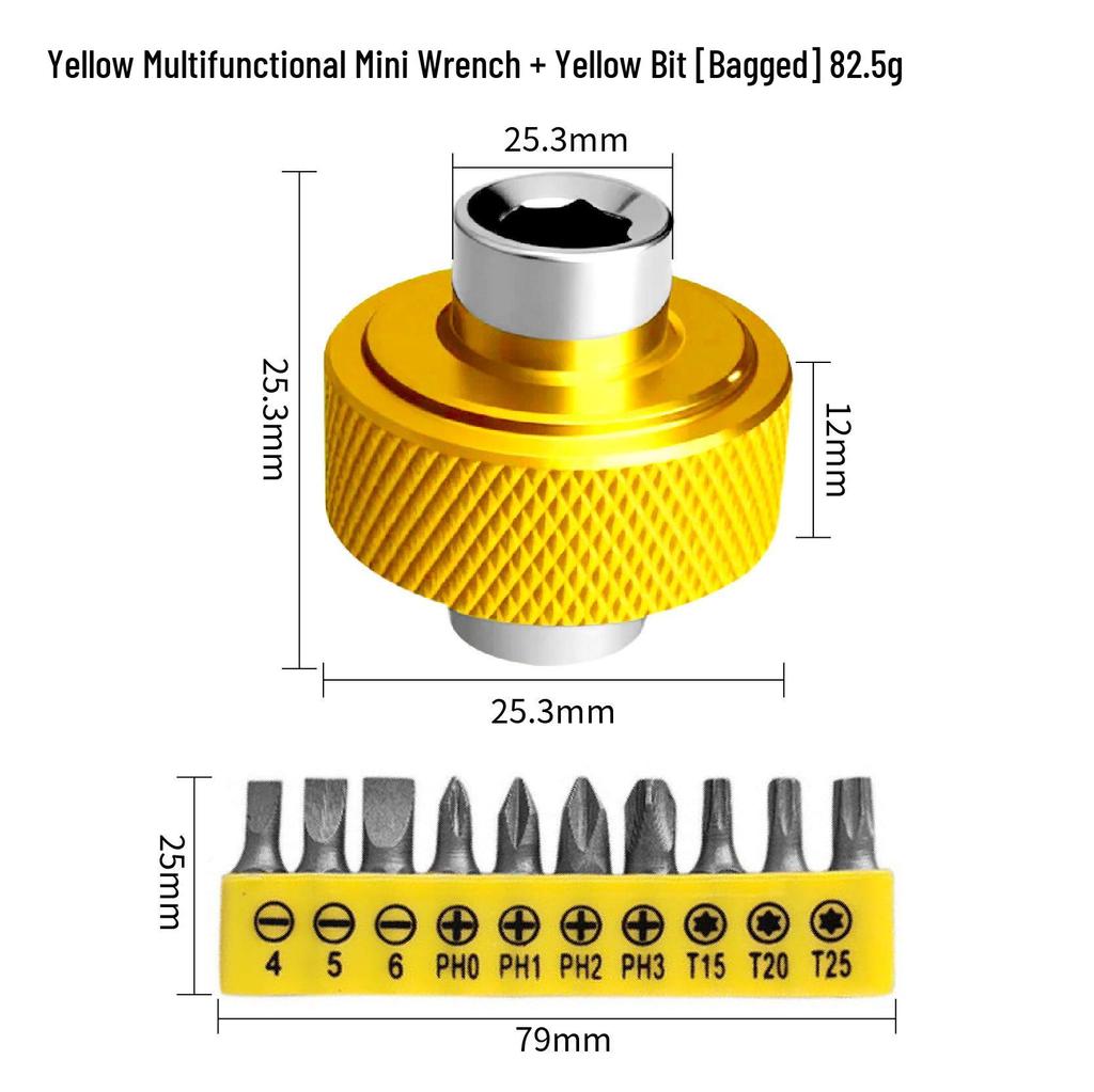 Palm Thunder 3-Piece Mini Ratchet Finger Wrench Set (1/2", 3/8", 1/4")