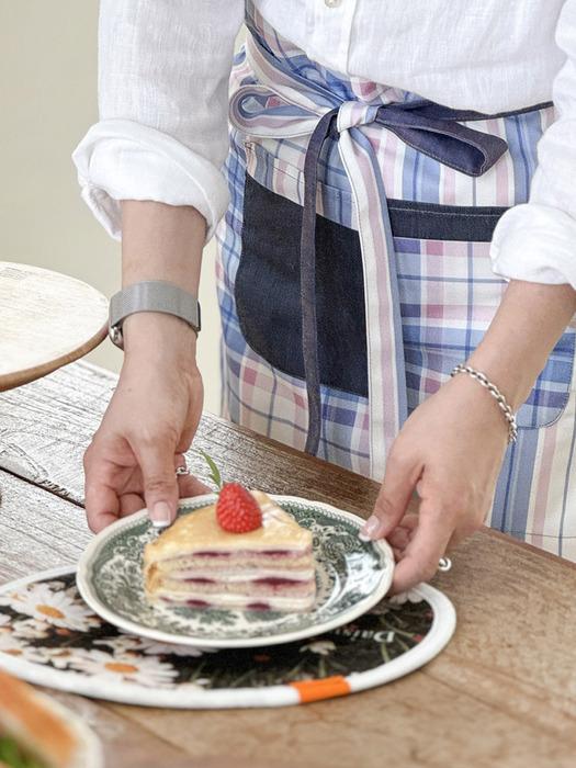 RUGUM Berry Check Ziat Apron single type