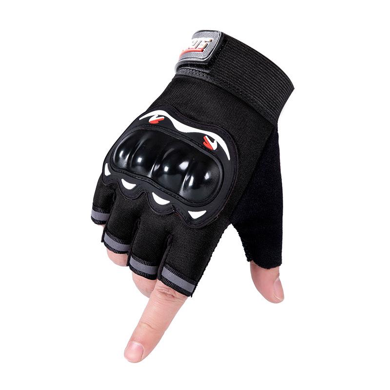 

Men s locomotive half finger motorcycle fleece autumn and winter non-slip average size