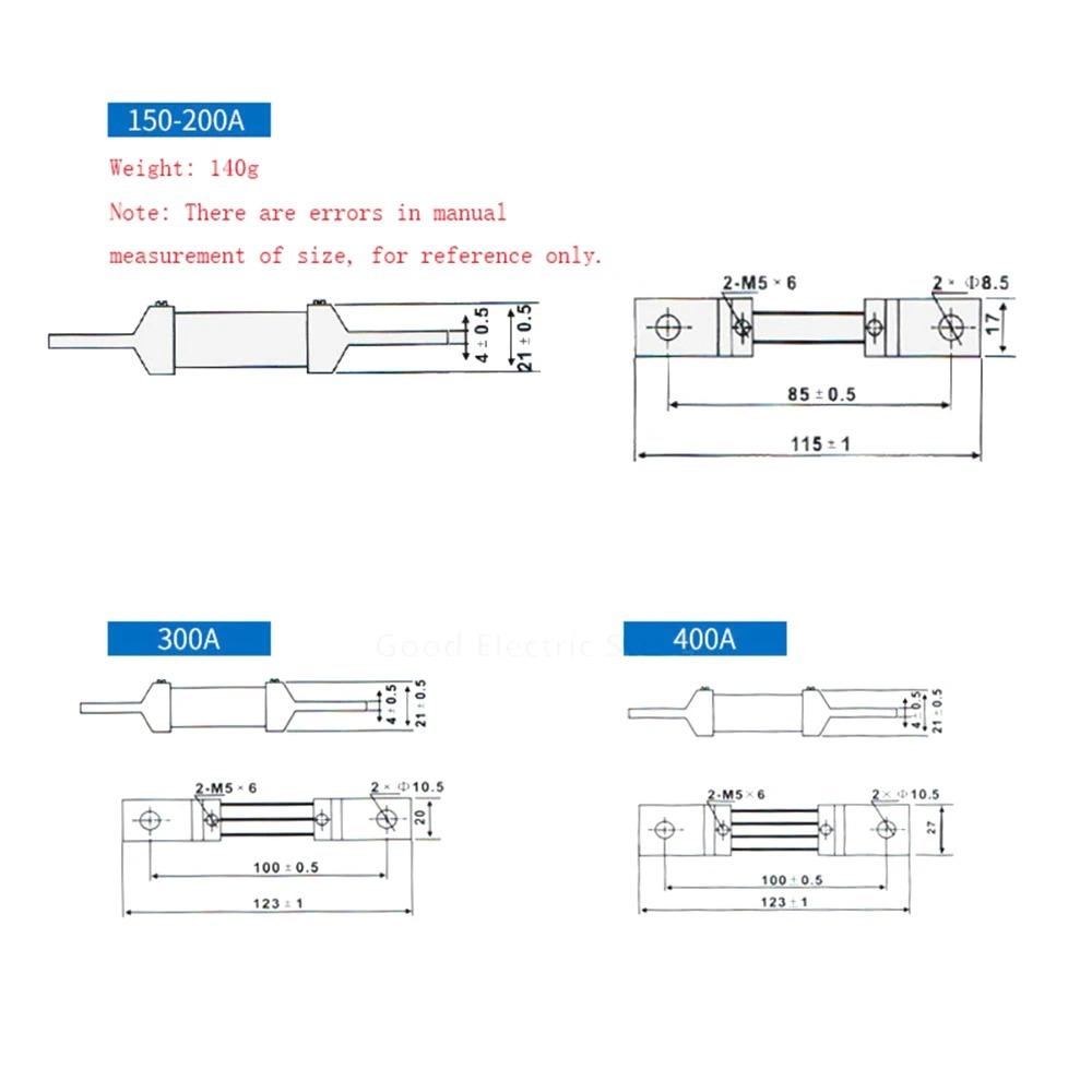 1Pcs Grade A FL-2 Shunt 60A 75A 100A 150A 200A 250A 300A 400A 500A 75mV Welding Machine Brass Resistor DC Shunts