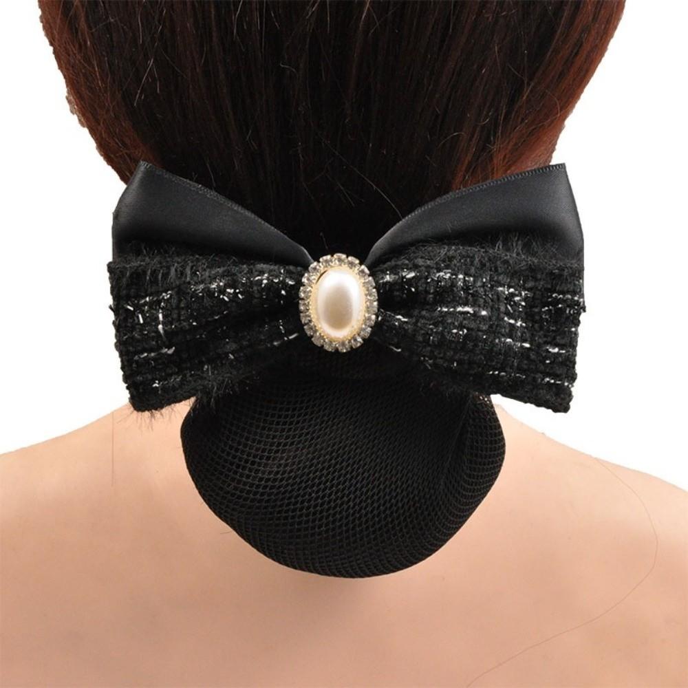 Elegant Net Bun Hair Cover Loose Mesh Nurses Spring Clip New Bun Snood Hair Clip  Funerals