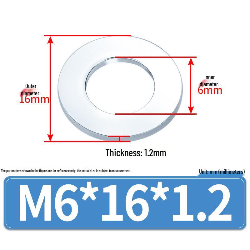 Extra Large Galvanized Metal Flat Washer (Sizes M1.6-M14)
