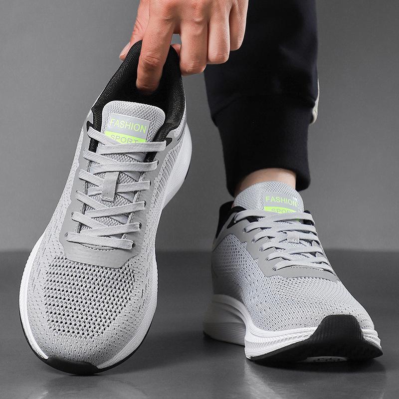 Large Size Men's Shoes New Summer Versatile Casual Sports Shoes Non-slip, Breathable and Wear-resistant Fly-woven Running Shoes