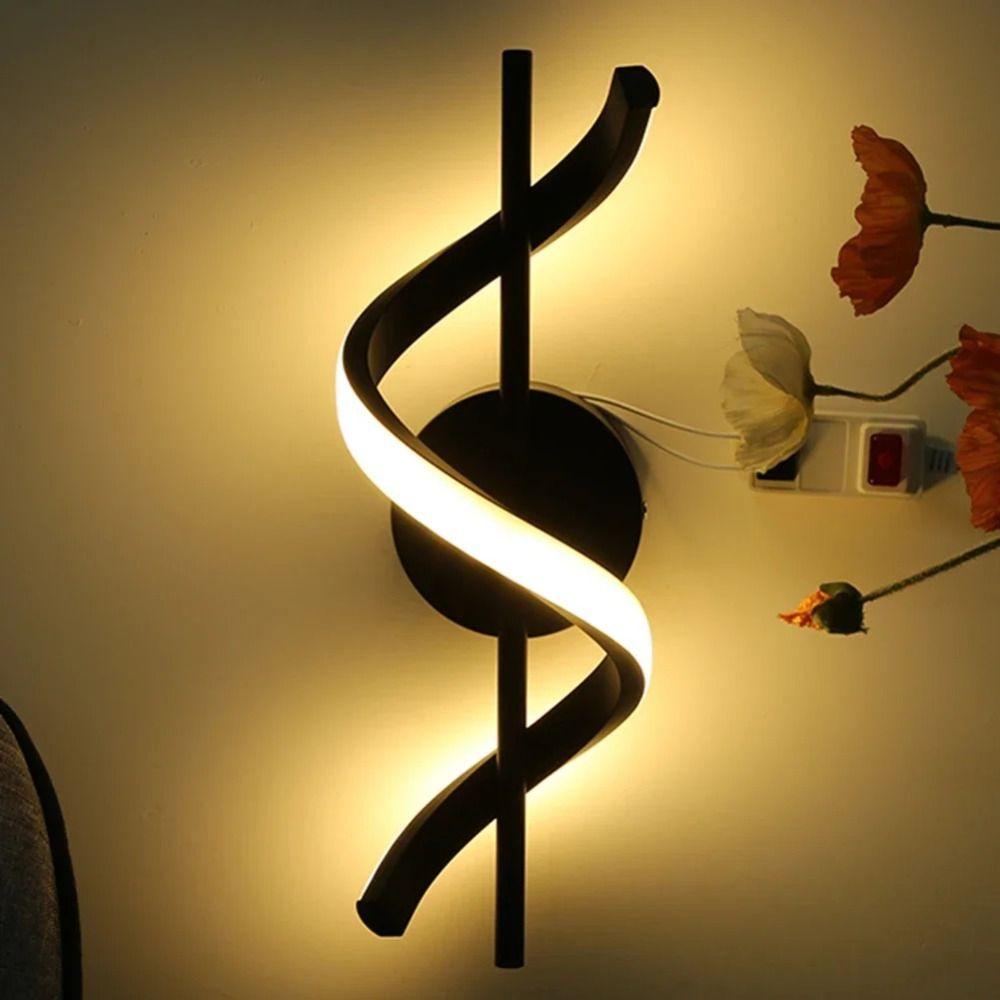 Luxurious LED Wall Lamp Spiral Loft Lamps Lighting Decorative Bedside Sconce  Corridor