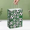 12 PCS Printed Football Themed Favor Bags Portable Paper Packs with Handles  Coffee Shop