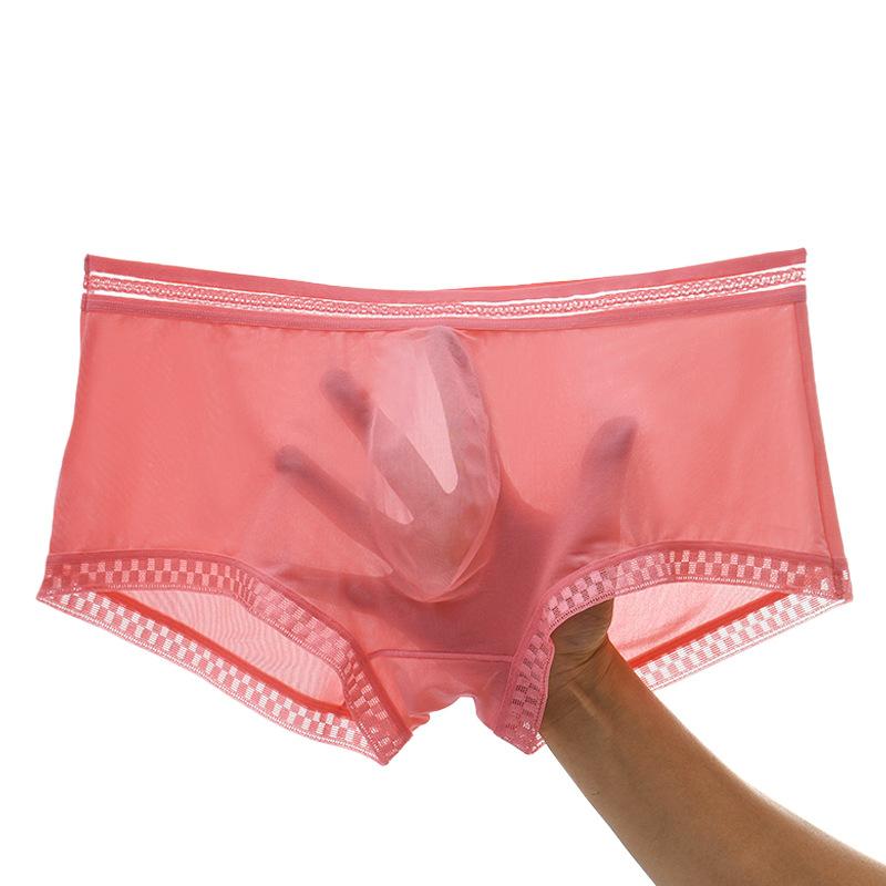 Men's Spring and Summer Lightweight Ice Silk Breathable 3D Convex Mold Design One-piece Briefs