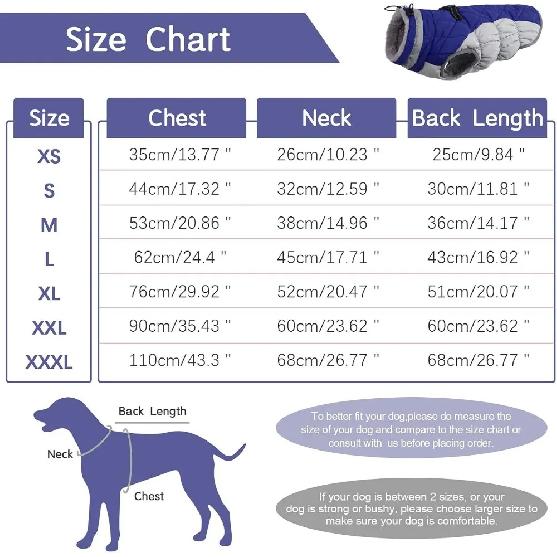 Large Dog Winter Clothes Thickened Warm Dog Cotton-padded Clothes Windproof Comfortable Coats for Dogs Pet Products Supplies