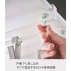 Yamazaki Under-Cabinet Rotating Clips, 4-Piece Set, White, Approx. W11.7 x D28 x H14.5cm (including clips), Easy-to-Grip Plate, 360-Degree Rotation, D