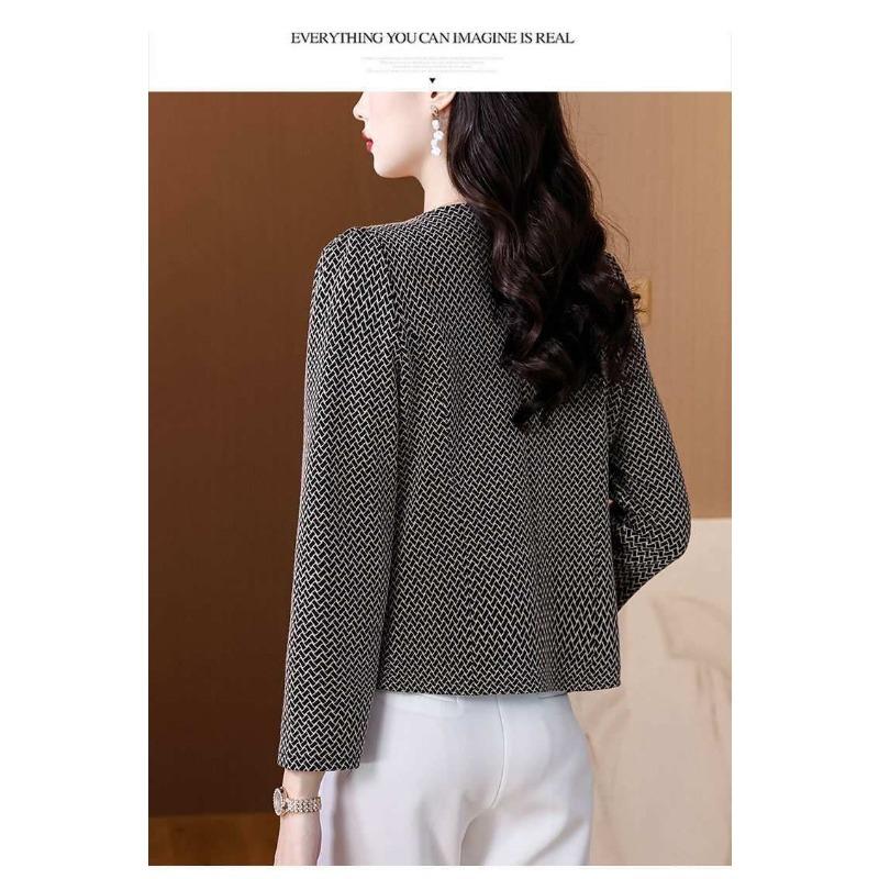 Langärmliger Strickcardigan mit Knopfleiste Herbst und Winter Koreanischer Stil Temperament Kurzer Mantel Anzug Vielseitiges Oberteil