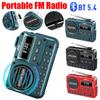 Portable FM Radio with LED Display Digital Radio Recorder BT 5 4 Radio Speaker Special Bass Sound Support TF Card for Home