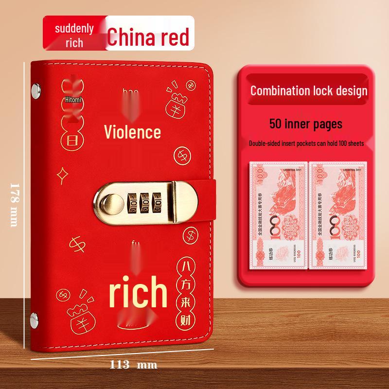 Popular Internet Celebrity Cash Savings Book: Large Capacity Password-Lock Album for Financial Management