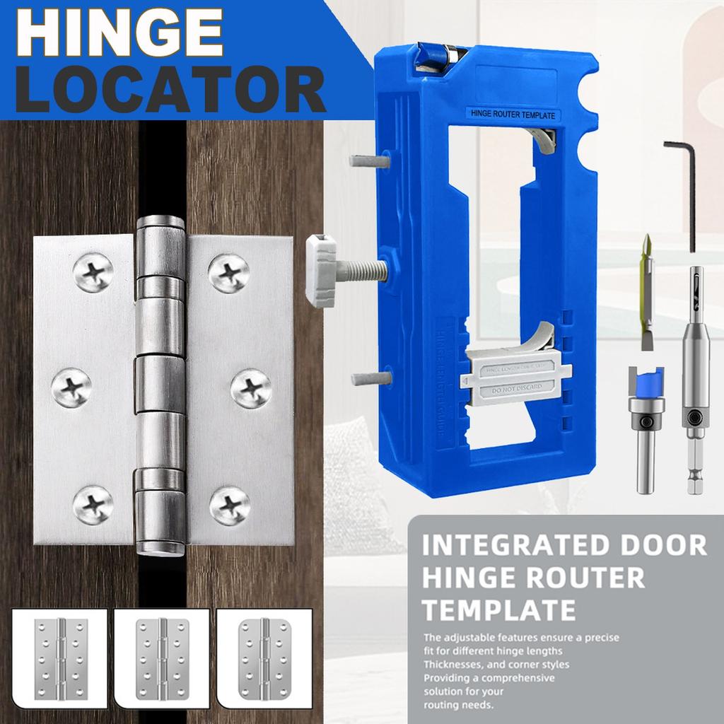 Door Hinge Fixture, Woodworking Door Hinge Chisel, Adjustable Door Hinge Router Template