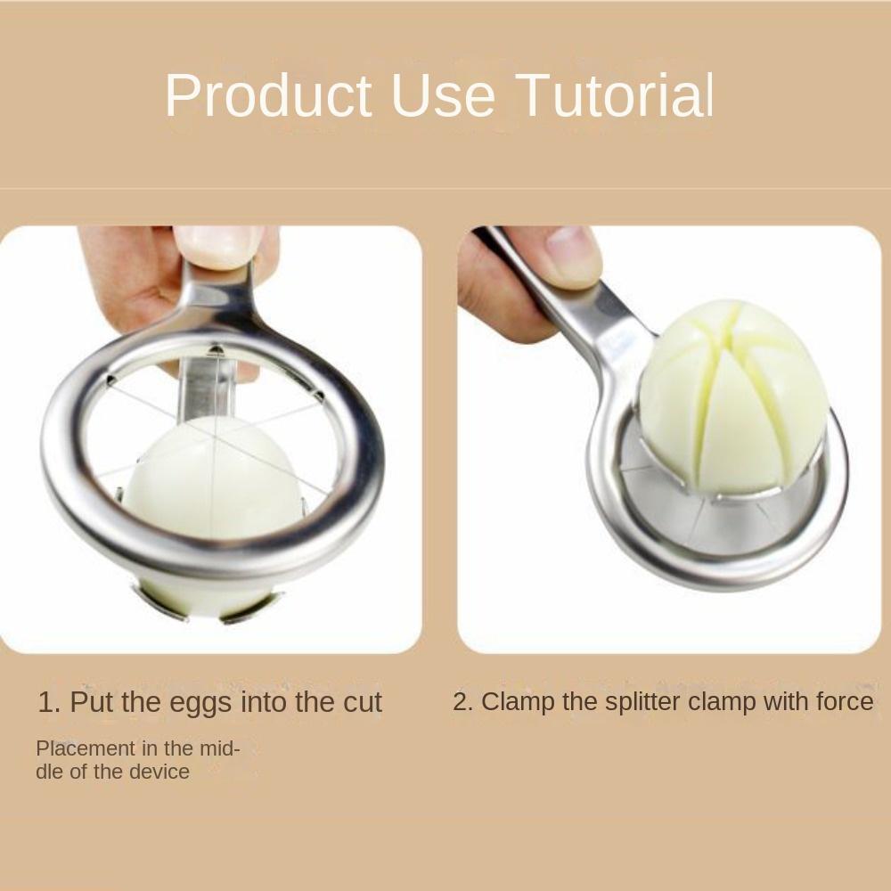 With Handle Egg Slicer Stainless Steel Food Splitter Food Grade Egg Cutter  Fruit