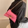 2024 Dámská nová trendy taška na jaro a léto Růžová malá čtvercová kabelka do ruky Špičková textura univerzální taška přes rameno přes rameno
