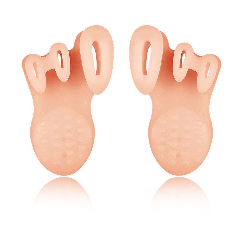 

Triple Toe Spreader & Corrector: Forefoot Pad with Particle Massager for Hallux Valgus бежевий