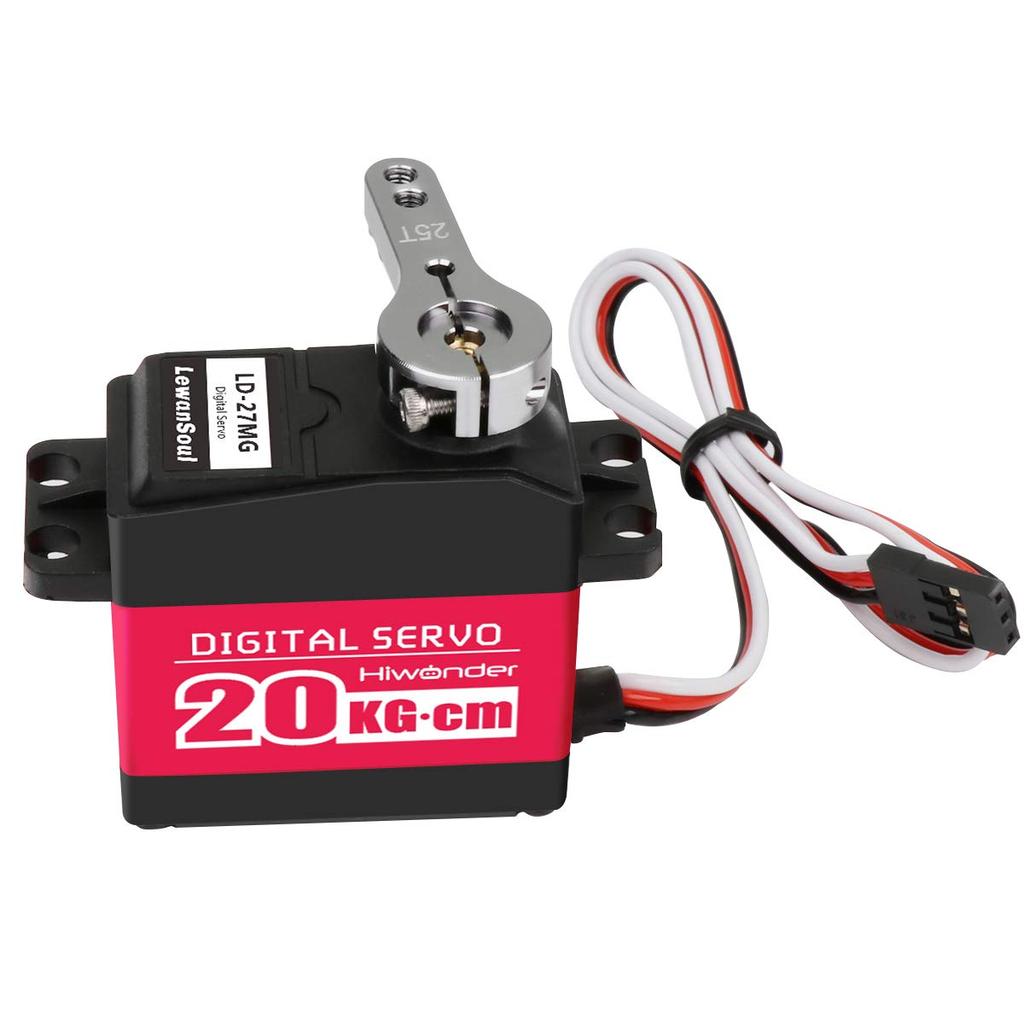Hiwonder LD-27MG 20kg High Torque Metal Gear Digital Servo with Metal Case for RC Car Robot (270 Degree Control Angle)
