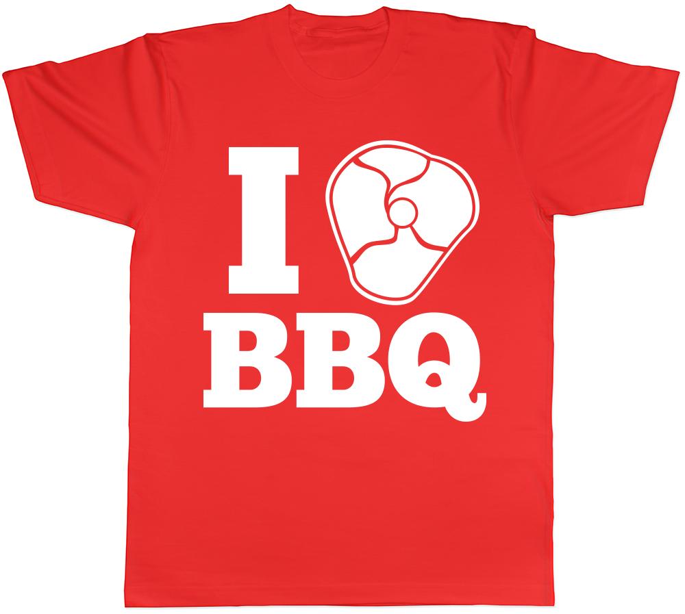 I Love BBQ Unisexs Unisexs Ladies TShirt Tee S