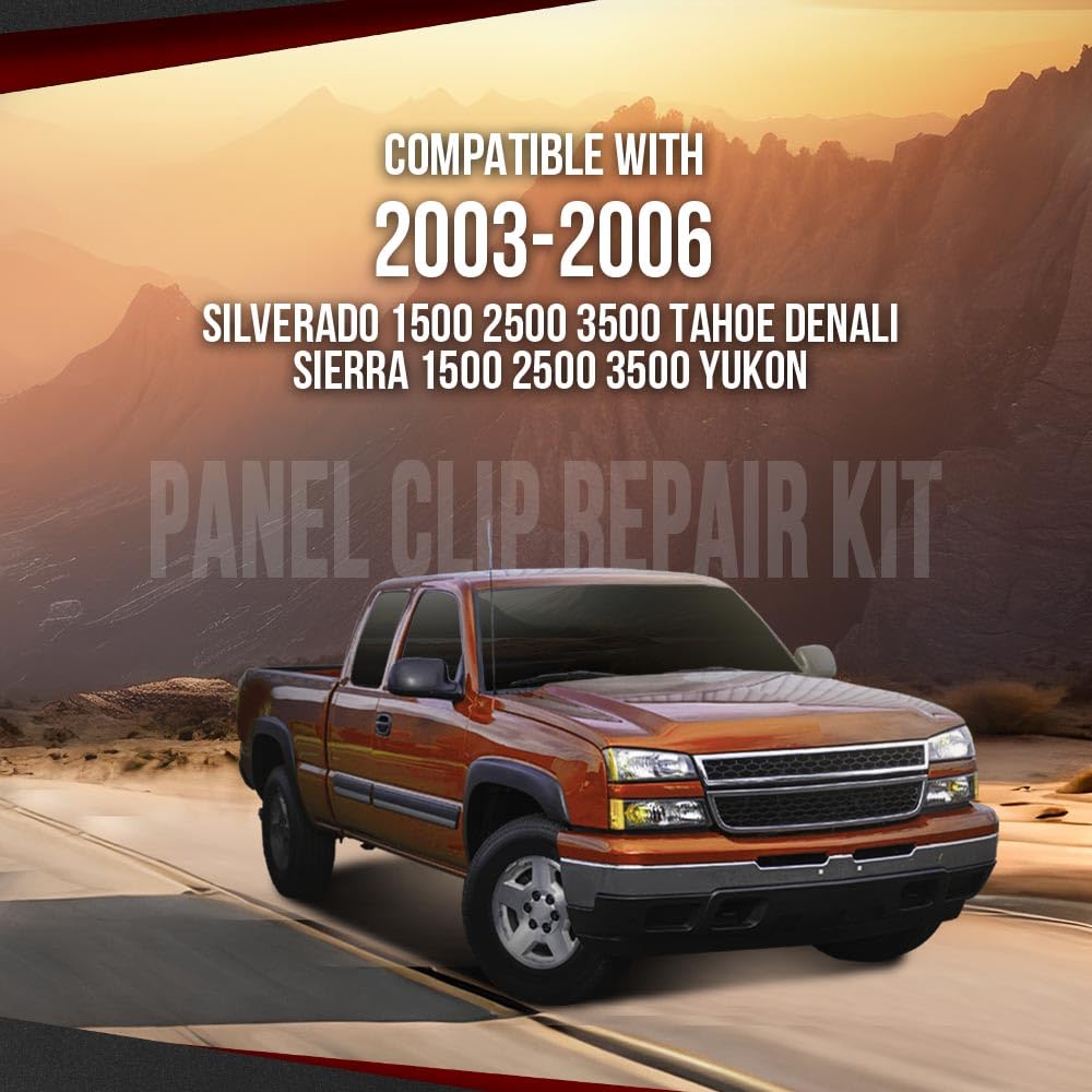 CROSSDESIGN Door Arm Rest Switch Panel Clip Repair Kit Compatible with Chevy Silverado 1500 2500 3500 Tahoe Denali GMC Sierra 1500 2500 3500 Yukon