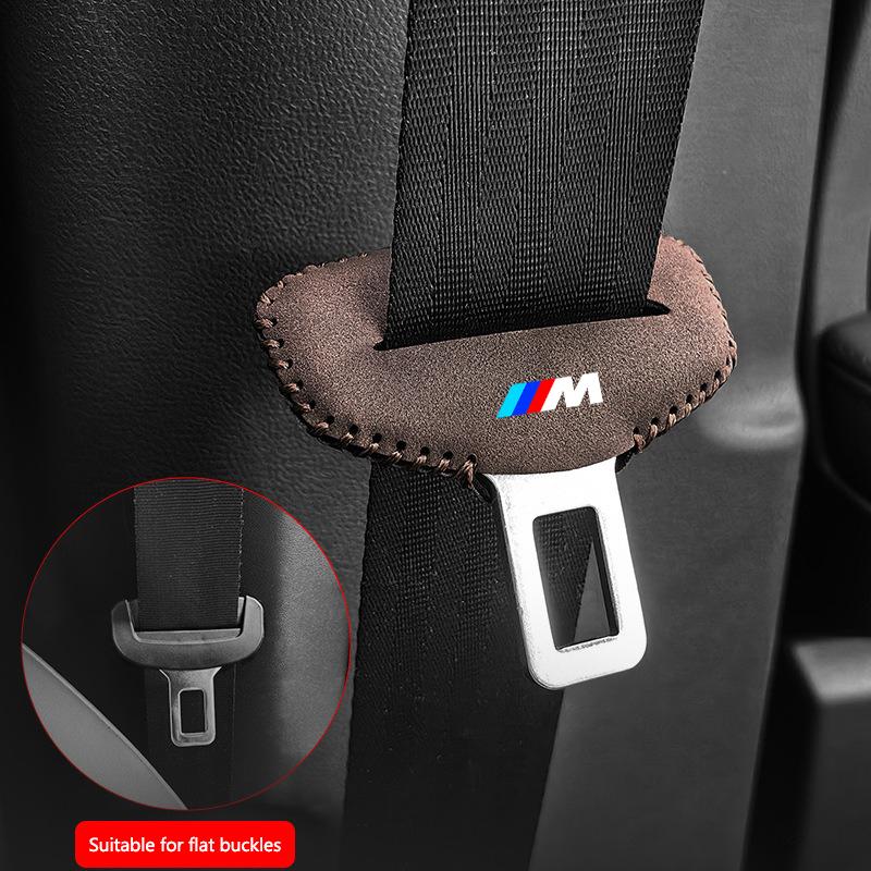 BBJJ8 2pcs For BMW M X3 X5 X6 X7 E70 F30 G60 G20 E30 E90 M3 E84 E83 E91 E36 Car Seat Belt Clip Safety Seatbelt Lock Buckle Plugs Cover