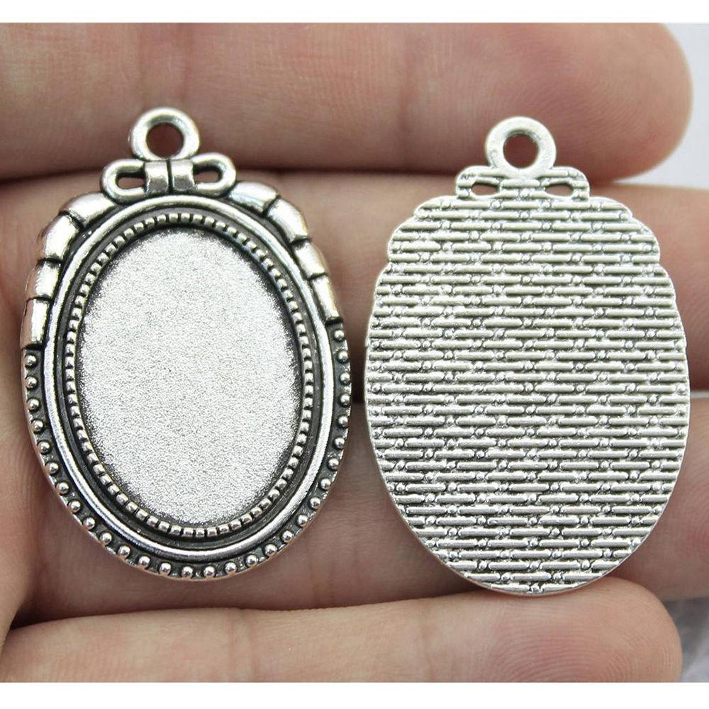 Owalna szklana baza kaboszonowa, oprawa, ramka pasująca 18x25mm 13x18mm, akcesoria, części, męska biżuteria, masywna, oryginalna dla Ciebie