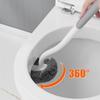 38cm Toilet Brush With Suspension Design Hemisphere Head Extended Handle Suspension Toilet Brush Bathroom Cleaning Tool