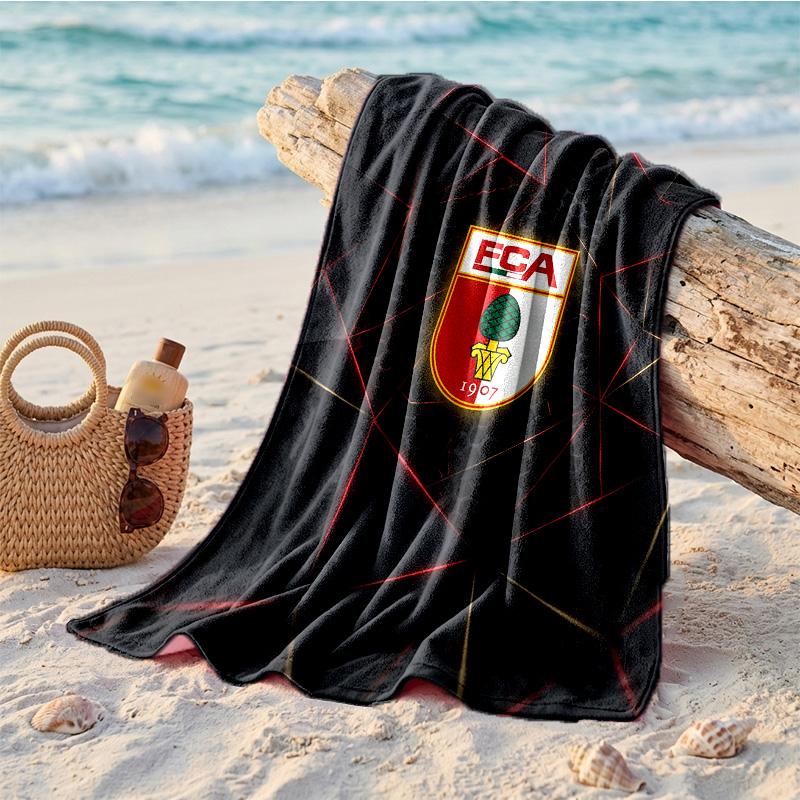 FC Augsburg FC Stampa Microfibra Asciugamano da Spiaggia Asciugatura Rapida Assorbente Grande Asciugamano per Spiaggia Nuoto Viaggio