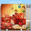 Classic Christmas Gift Boxes In Snow Shower Curtain With Waterproof Polyester