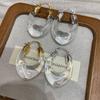 Light Luxury Transparent Metal Earrings Women'S Niche Design High-End Fashion Retro Tortoiseshell Earrings