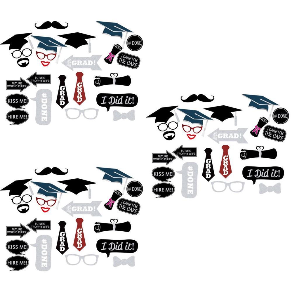 Premium Quality Graduation Photo Booth Props With Timeless Design And Fun Mustache On Stick